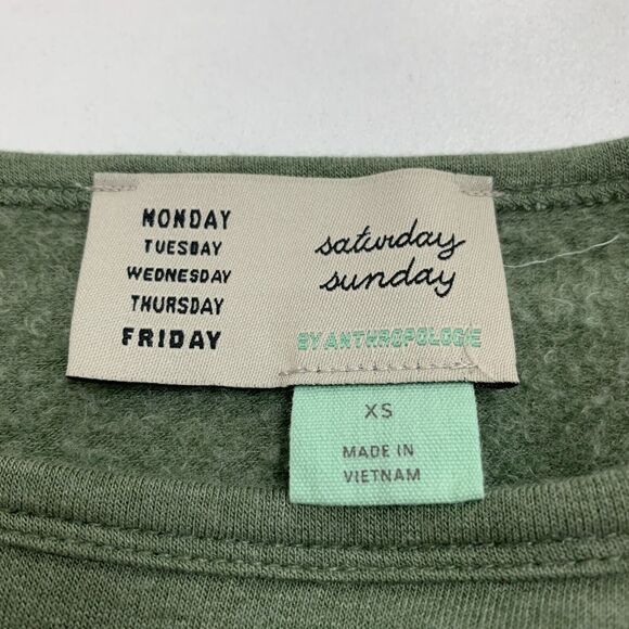 Saturday Sunday Sweater Womens XS Extra Small Ivy Knit Boat Neck Micro Fleece - Picture 7 of 11